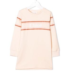 Chloe Kids logo print sweat dress